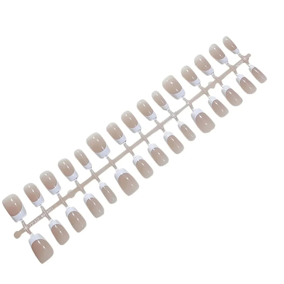 Móng Đắp Sẵn Kiểu Pháp Ngắn, Tone Nude Tự Nhiên, Dùng Hàng Ngày