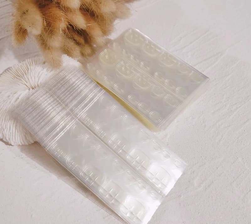 Miếng Dán Hai Mặt Trong Suốt Cho Móng Chân Dán Sẵn, 24 Miếng