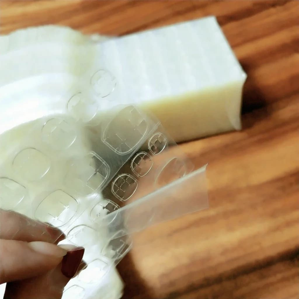 Miếng Dán Móng Hai Mặt Màu Vàng Jelly Cho Móng Giả