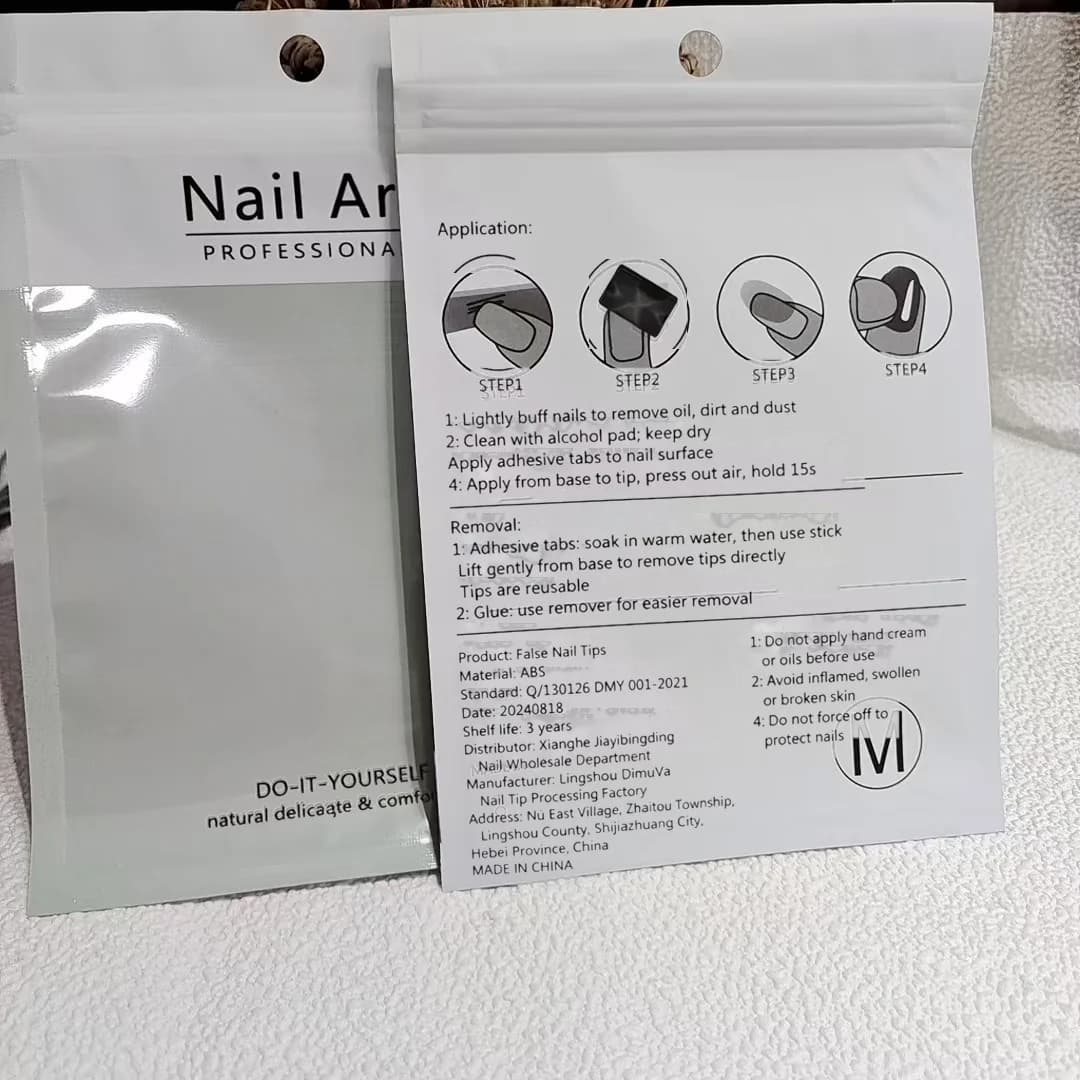Túi nhựa khóa kéo màu xanh sage đựng dụng cụ làm móng