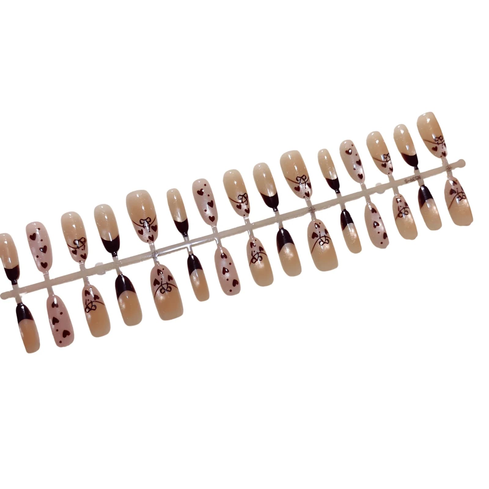 Móng Tay Giả Mắt Mèo Caramel Bướm Dạng Oval Vừa 30 Chiếc